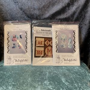 Set of 3 Vintage The Crafty Critter and Fabricraft Sewing Patterns - 1984